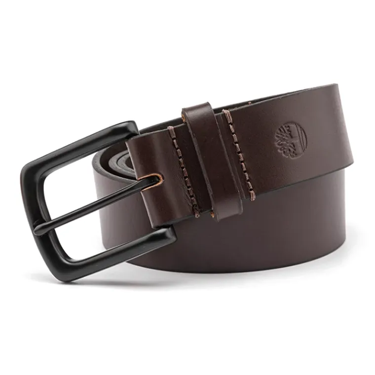 Timberland Logo Design Pin Buckle Cow Leather Leather Belts Men's Multicolor-3
