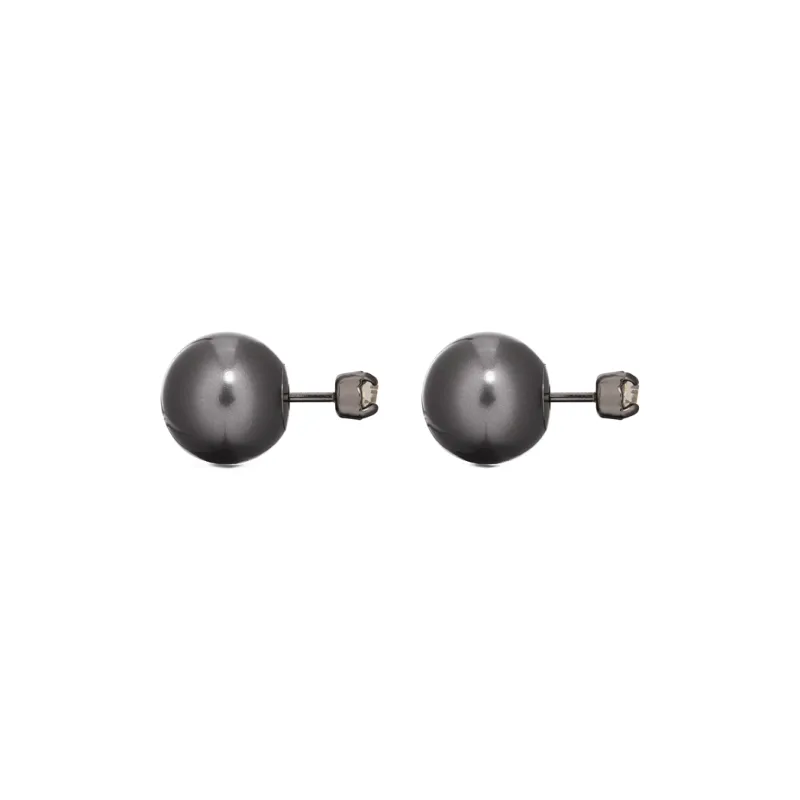 DIOR Stud Earrings Women's Black-2