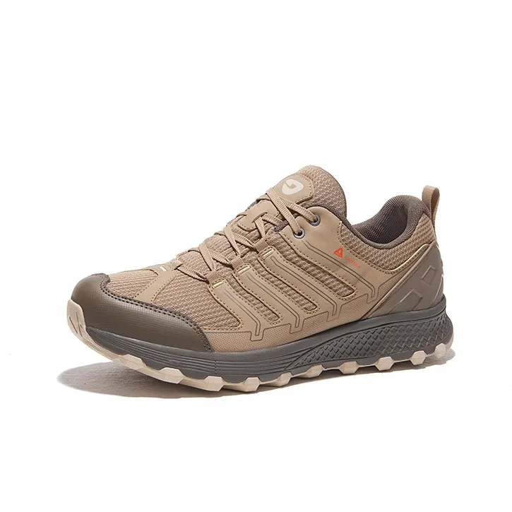 HOT POTATO Cushioning Support Lightweight Breathable Slip Resistant Low Top Hiking Trekking Shoes Unisex Brown-1