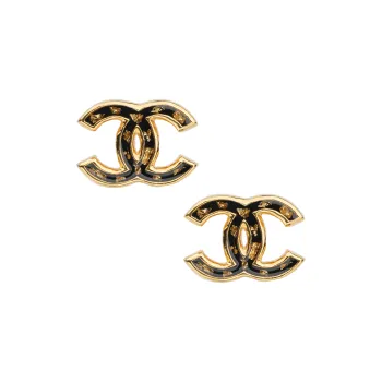 CHANEL Alloy Stud Earrings Women's
