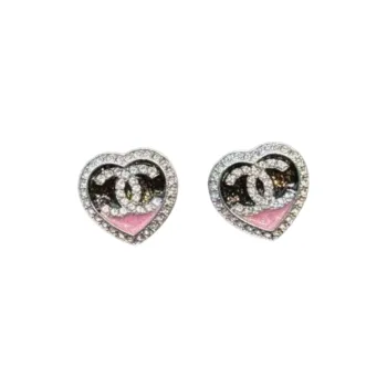 CHANEL Metal Stud Earrings Women's Multicolor