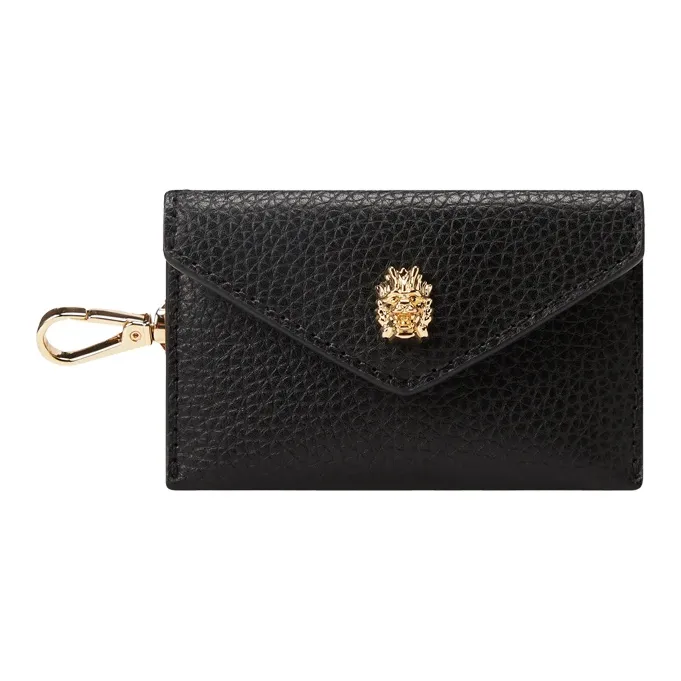 MICHAEL KORS Giftables Split Cow Leather Card Holder, Wallet Women's Black-0