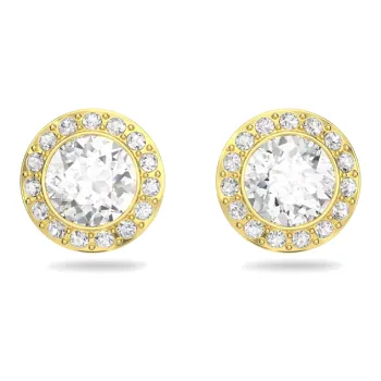 Swarovski Gold Tone Plated Stud Earrings Women's Gold