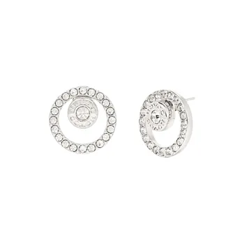 COACH Brass Stud Earrings Women's Silver
