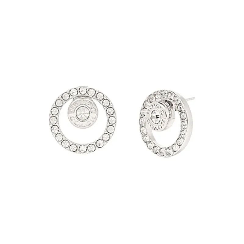 COACH Brass Stud Earrings Women's Silver-0