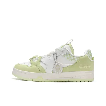 XTEP Skateboard Shoes Women's Low Top Sail White/Jelly Green