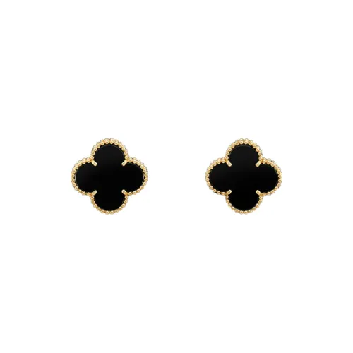 Van Cleef & Arpels Alhambra Four Leaf Lucky Series Stud Earrings Women's