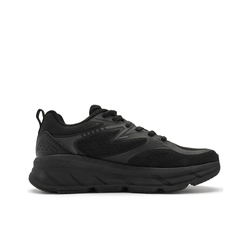 QIAODAN Omiya Cushioning, Abrasion Resistant, Height Increasing Rebound Low Top Running Shoes Men's Black Shark Gray-1