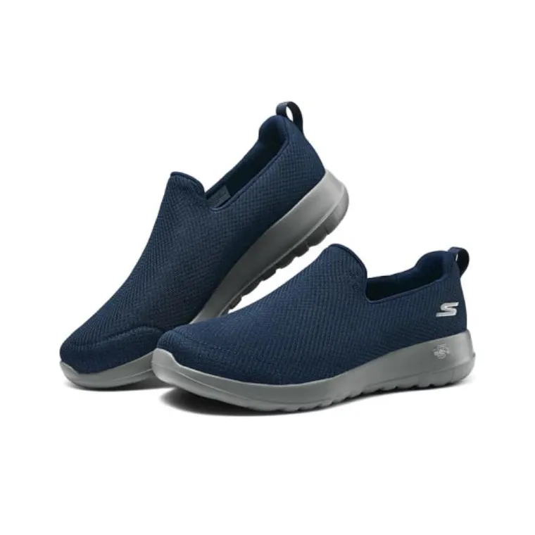 Skechers Cushioned Slip Resistant Low Top Casual Shoes Men's Navy-2