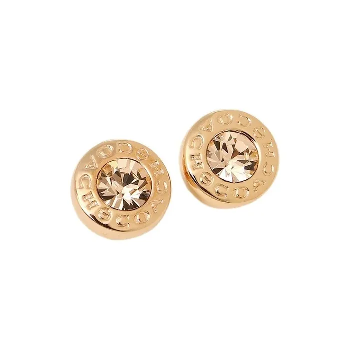 COACH Brass Stud Earrings Women's-0