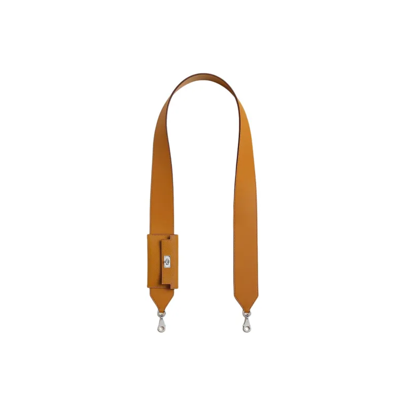HERMES Kelly Pocket Swift Leather Bonded Epsom Calfskin Bag Shoulder Strap Women's Sesame-Colored-0