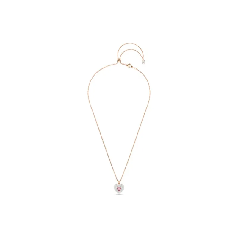 Swarovski Synthetic Cubic Zirconia Faux Crystal Faux Pearl Necklaces Unisex Rose Gold-1