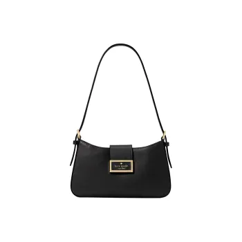 Kate Spade Saffiano Leather Handbag, Shoulder Bag Small Size Women's Black