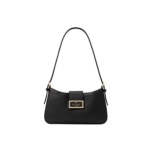 Kate Spade Saffiano Leather Handbag, Shoulder Bag Small Size Women's Black