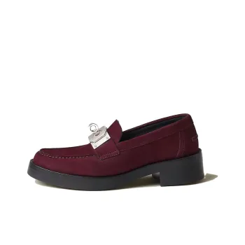 HERMES Loafers Women's Mahogany Brown
