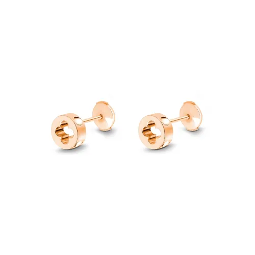 LOUIS VUITTON Empreinte Series Stud Earrings Unisex Rose Gold