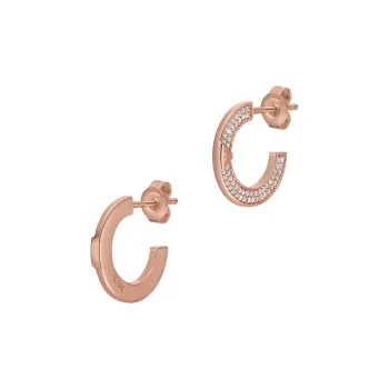 EMPORIO ARMANI Rose Gold Tone Sterling Silver Hoop Earrings