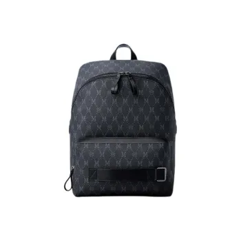 FION Artificial Leather Backpack Regular Men's Black