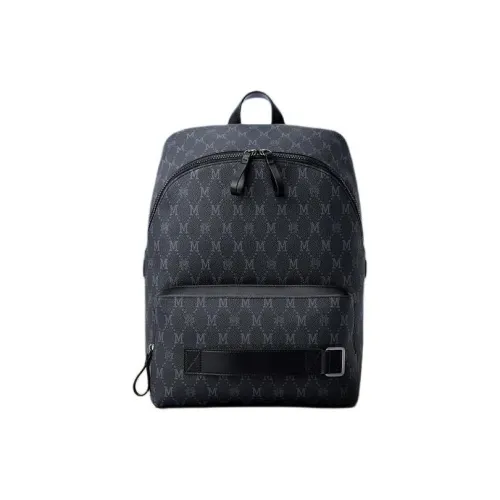 FION Artificial Leather Backpack Regular Men's Black
