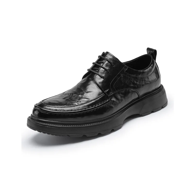 G.N.SHIJIA Dress Shoes Men Low Top Black/Brown-1