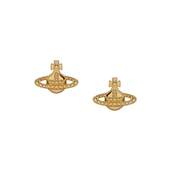 Vivienne Westwood Brass Stud Earrings Women's Gold