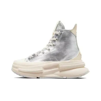 Converse Run Star Legacy CX Abrasion Resistant Height Increasing High Top Canvas Shoes Women's Silver White