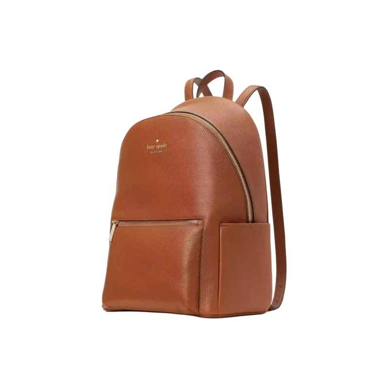 Kate Spade Leila Eggstone Grain Leather Backpack Large Size Women's Brown-1
