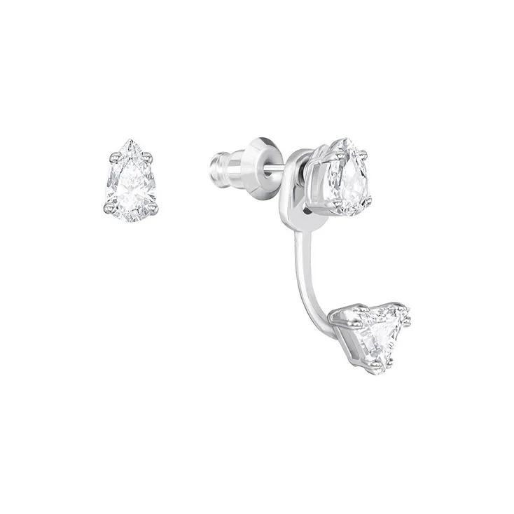 Swarovski Attract Stud Earrings Women's White-1