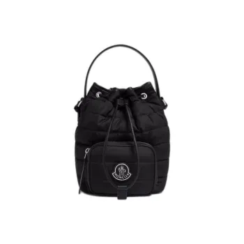 Moncler Kilia Nylon Bucket Bag, Shoulder Bag, Crossbody Bag, Handbag Women's Black
