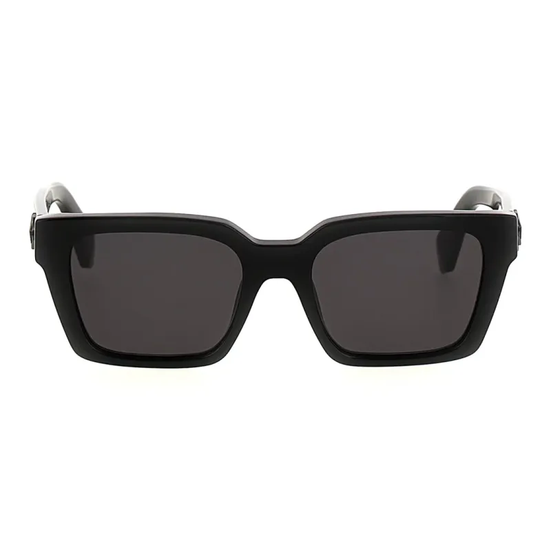 OFF WHITE Rectangular Sunglasses Women's Black-1