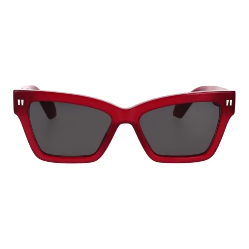 OFF-WHITE Square Sunglasses Unisex Red