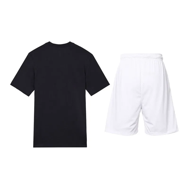 Nike Casual Sportswear Men Black+White 2-Piece Set-1