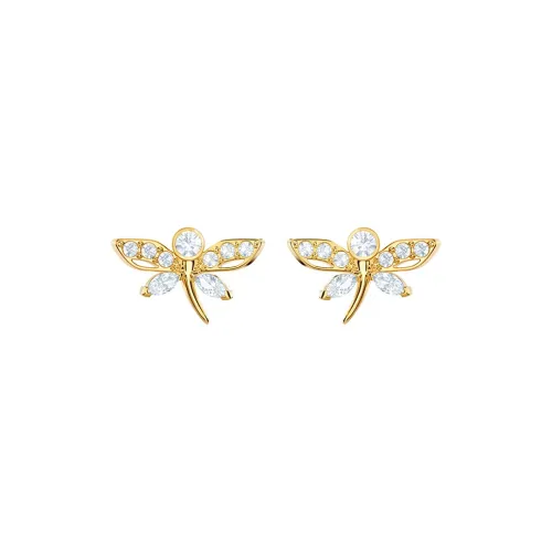 Swarovski Stud Earrings Women's Gold