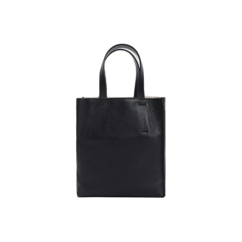MARNI Museo Calfskin Tote Bag, Shopping Bag, Shoulder Bag, Handbag Mini Women's Black-1