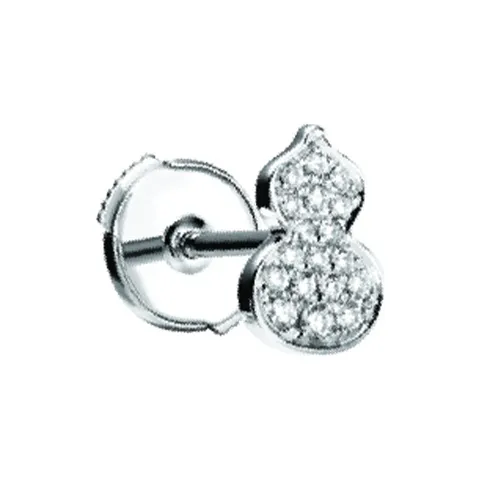 Qeelin Wulu 18K White Gold Stud Earrings Women's-1