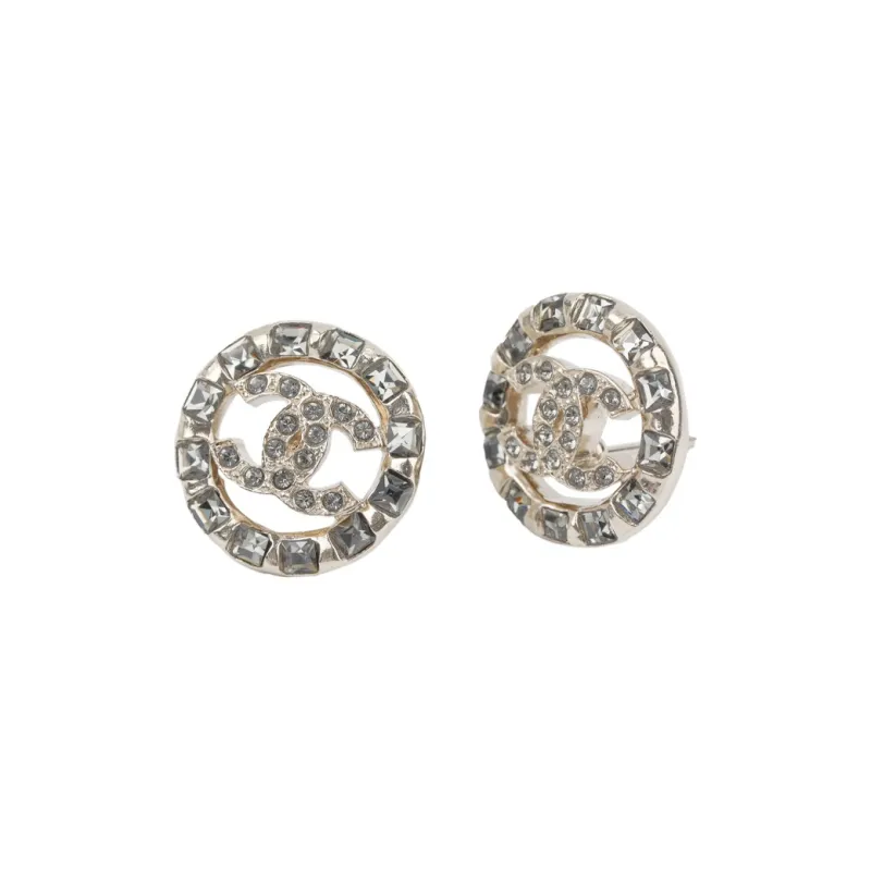 CHANEL Stud Earrings Women's Gold-1