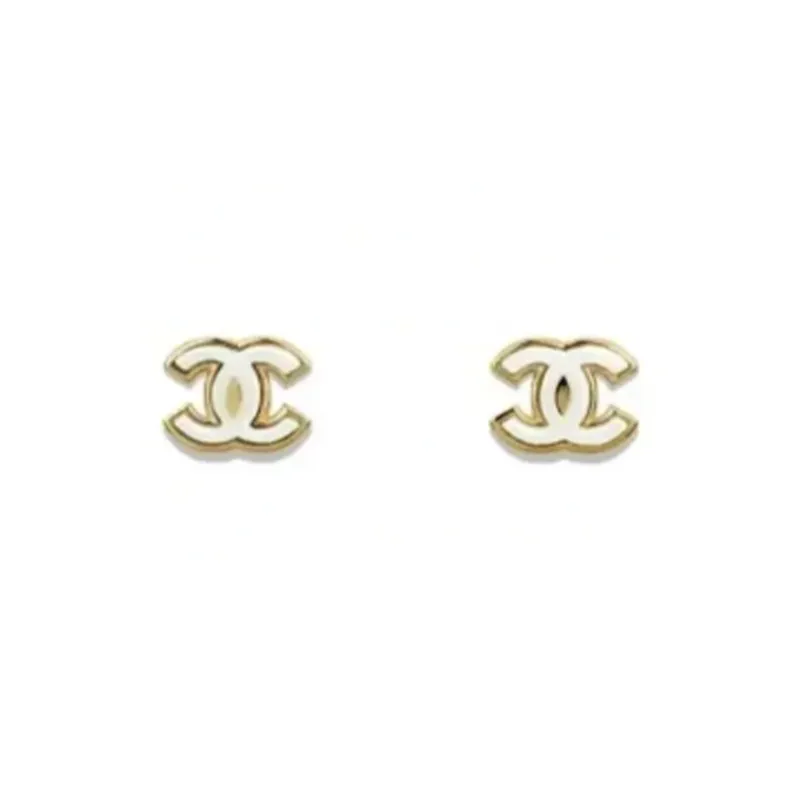 CHANEL Metal Stud Earrings Women's Gold-0