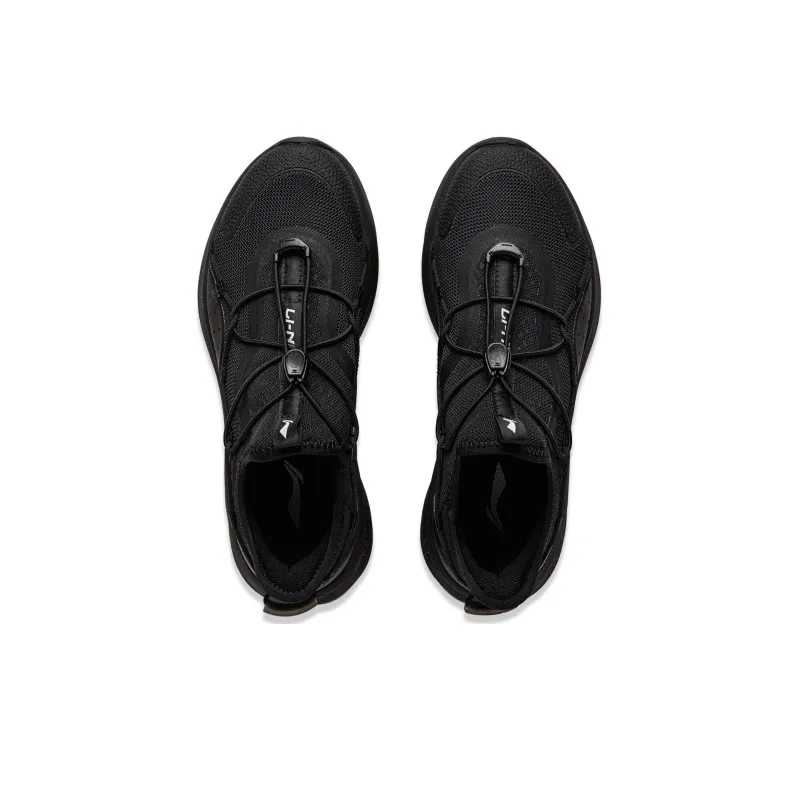LiNing Cloud Ease Slip On Wear Resistant Breathable Cushioning Slip Resistant Low Top Casual Shoes Men's Black-3