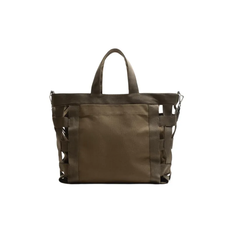 ZARA Polyester Tote Bag Shopping Bag Shoulder Bag Handbag Men's Khaki Green-0