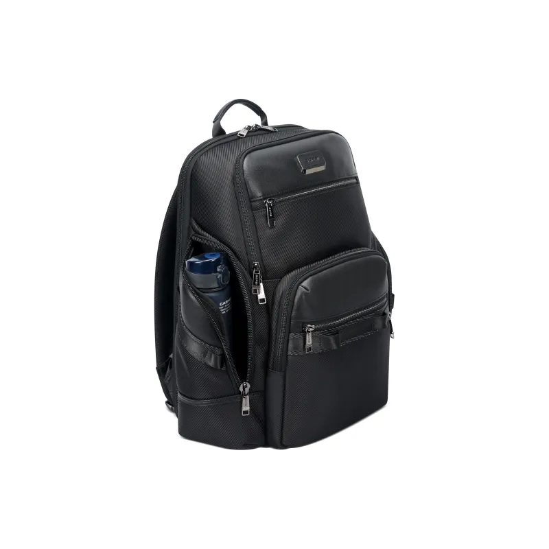 BOPAI Oxford With Leather Double Shoulder Backpack Students Backpack Regular Men's-2
