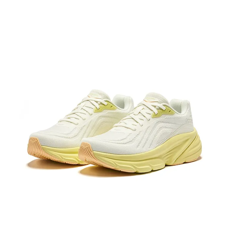 Saucony Cushioning, Wear Resistant Low Top Running Shoes Women's Beige Yellow-2