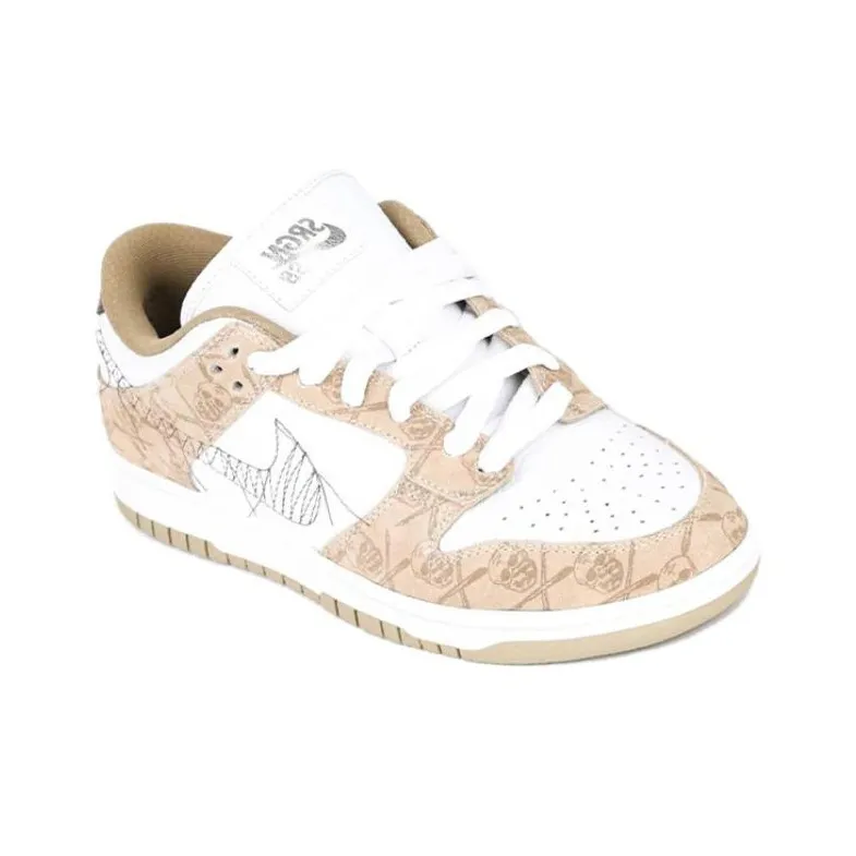 THE SHOE SURGEON x Nike Dunk SB Slip Resistant Low Top Casual Shoes Men's Brown White-1