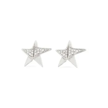 FERRAGAMO Brass Stud Earrings Women's Silver