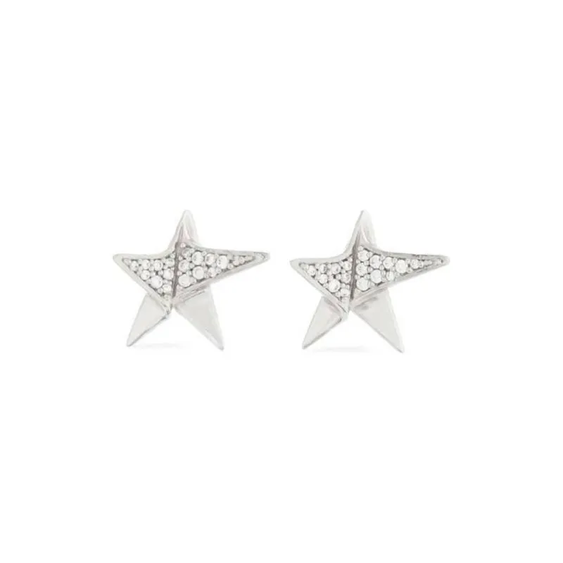 FERRAGAMO Brass Stud Earrings Women's Silver-0