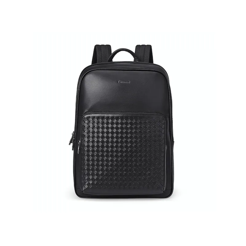 Playboy Cow Leather Backpack Men's Black-1