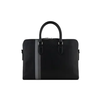 POURCHET Cow Leather Crossbody Handbags Medium Size Men's Black