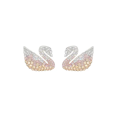 Swarovski Iconic Swan Stud Earrings Women's