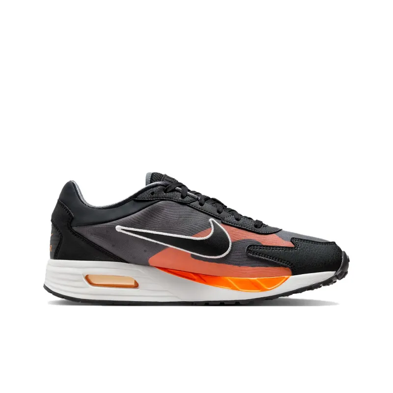 Nike Air Max Solo Durable Breathable Low Top Running Shoes Men's Black Orange-1