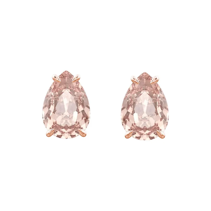 Swarovski Mix Stud Earrings Women's Pink-0