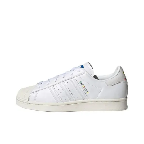 Adidas Superstar White Rainbow Logo Women's